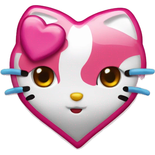 hello kitty heart emoji