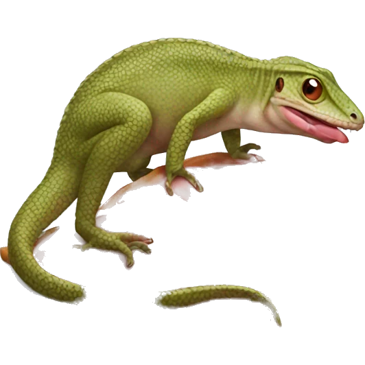 lizard eating ham emoji