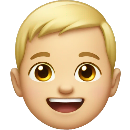 Baby laugh emoji