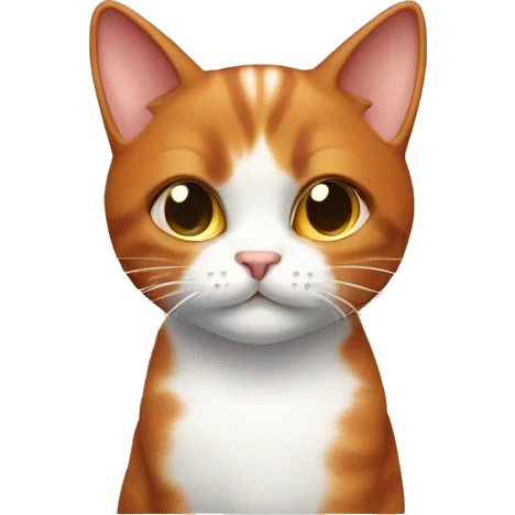 redhead cat with sleappy eys emoji