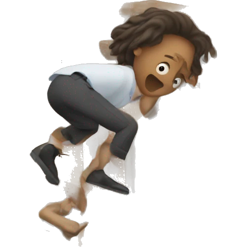 Falling down stairs emoji