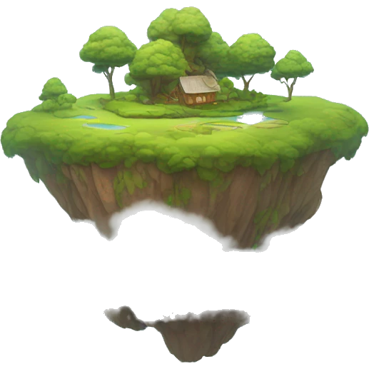 Floating island in the clouds emoji
