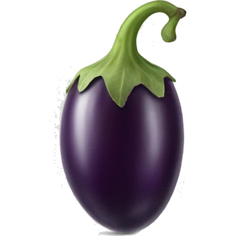 Eggplant with white tip emoji