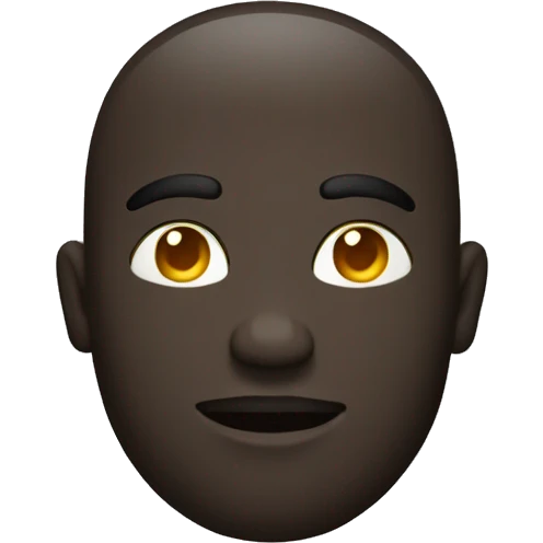 un homme noir avec une tête d’oeuf emoji