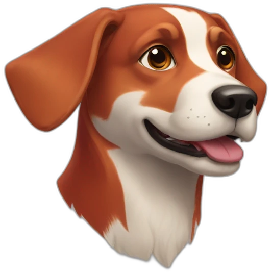 Canine red rocket emoji
