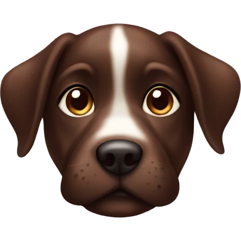 Chocolate brindle puppy emoji