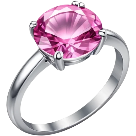 create a wedding ring emoji but with a pink crystal emoji