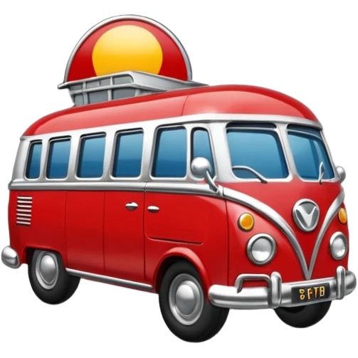 red vintage travel pin emoji