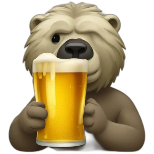 predatoer drinking beer emoji
