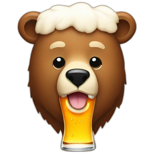 Bear beer emoji