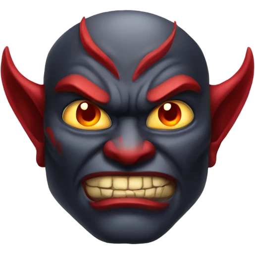 Oni with a lustrous power red eyes strong emoji