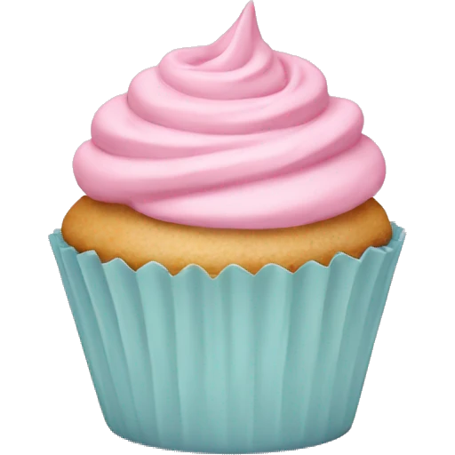pastel pink cupcake emoji