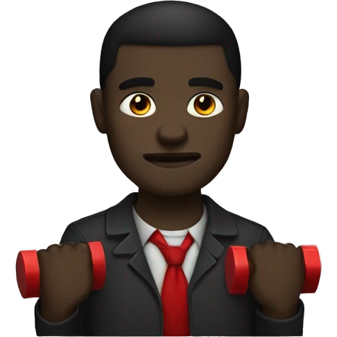 dark guy with red weight west west emoji