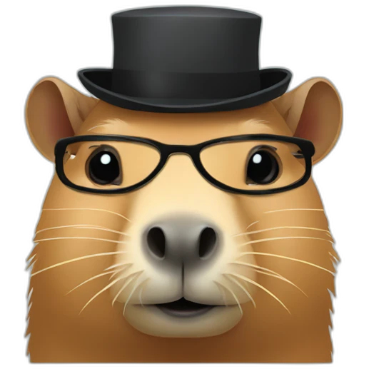 capybara with monocle over eye emoji