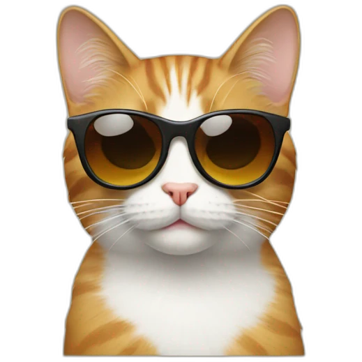 Cat with sunglasses emoji