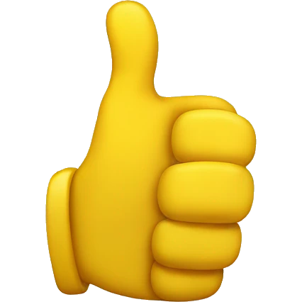 Yellow emoji giving thumbs up emoji