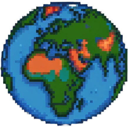 abstract cosmic origin of earth emoji