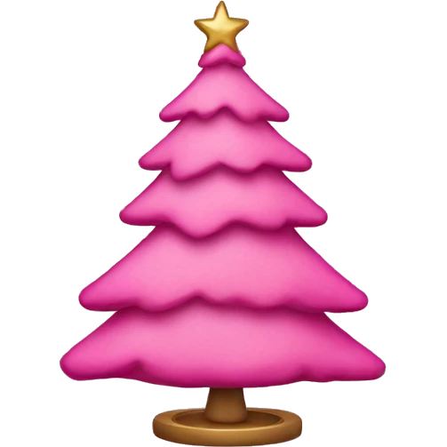 Pink Christmas tree emoji
