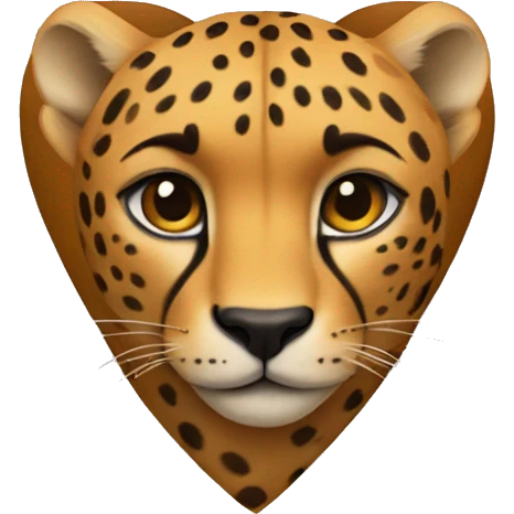Cheetah heart emoji