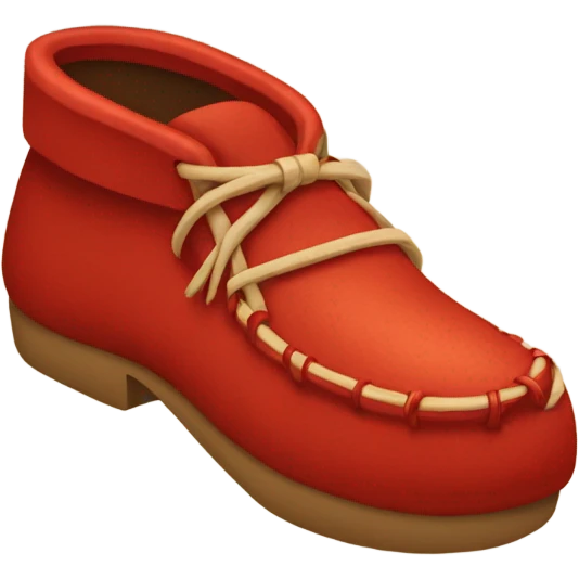 moccasin red show point emoji