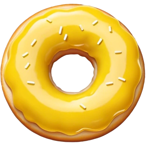 Mouth drooling over a lemon doughnut emoji