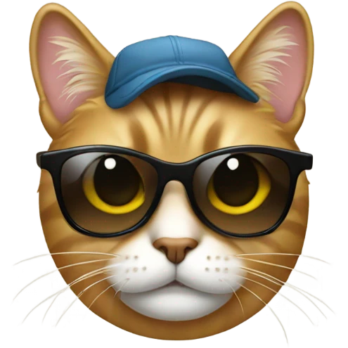 Cat with sunglasses emoji