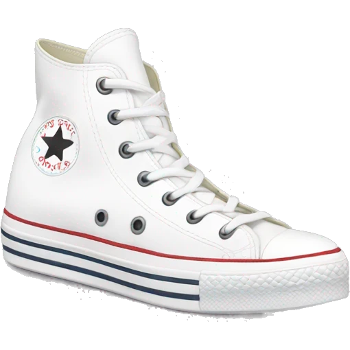 white platform high top converse emoji