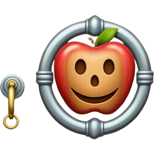 A door emoji in the style of Apple emoji with a knocker. emoji