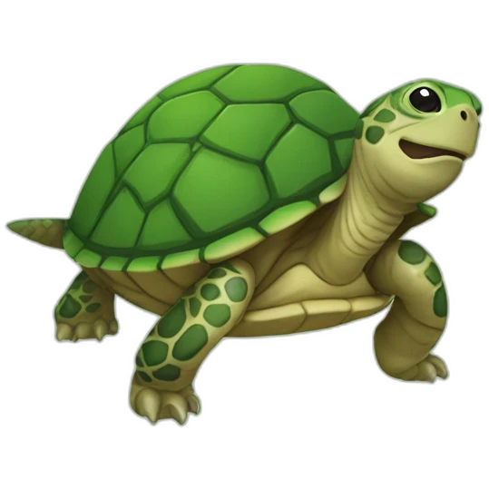 Tortue sur un chat emoji