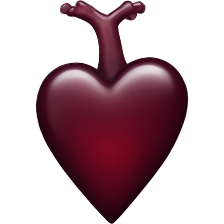 Wine red heart emoji