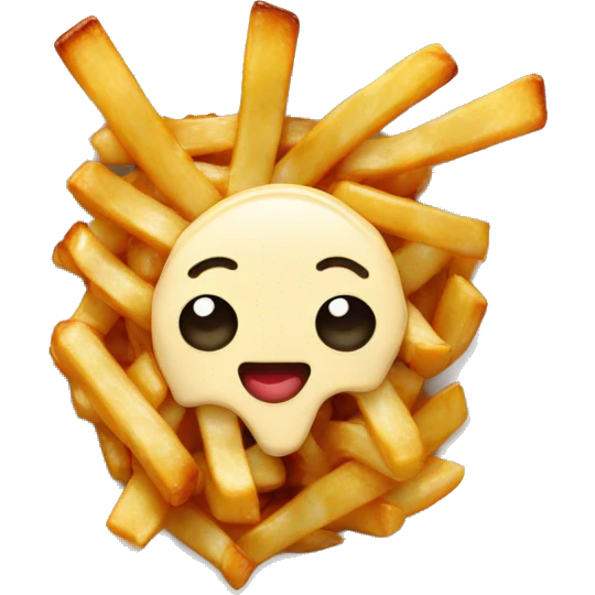 Poutine qui mange une poutine emoji
