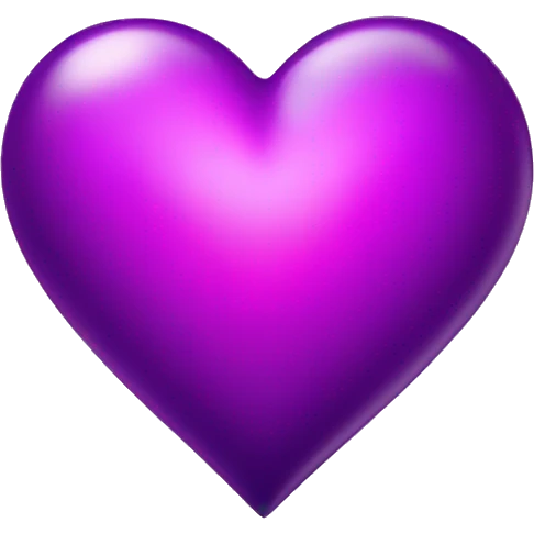Shiny purple green magenta heart  emoji