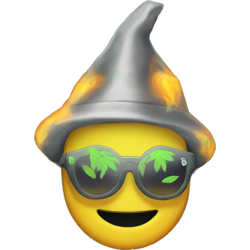 420 neon raving smoking dancing hemp leaves emoji