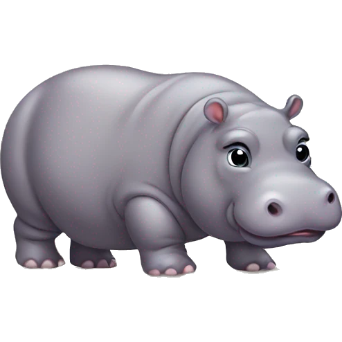 fat baby hippo emoji