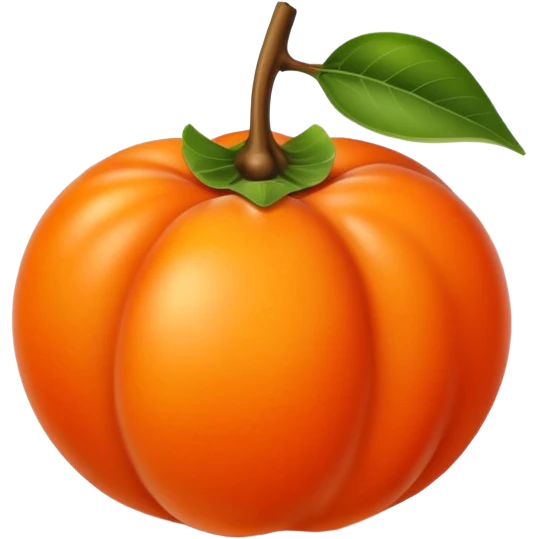 persimmon fruit smooth emoji