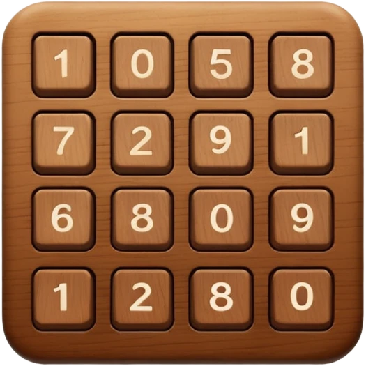 wooden keypad emoji