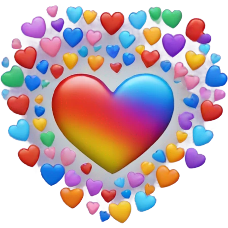 Heart with multiple colors emoji