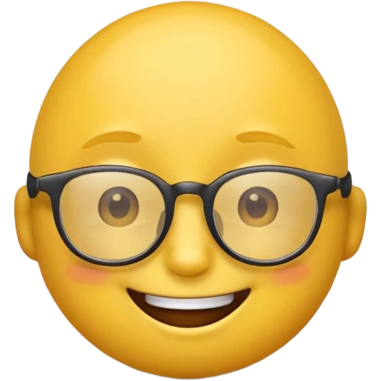 yellow emoji in glasses emoji