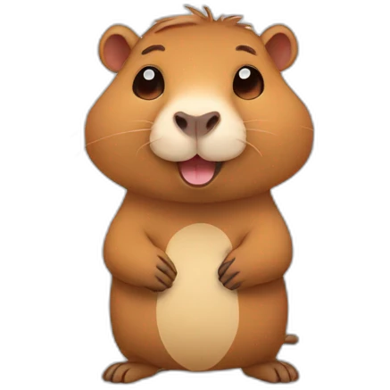 Capybara sending heart emoji