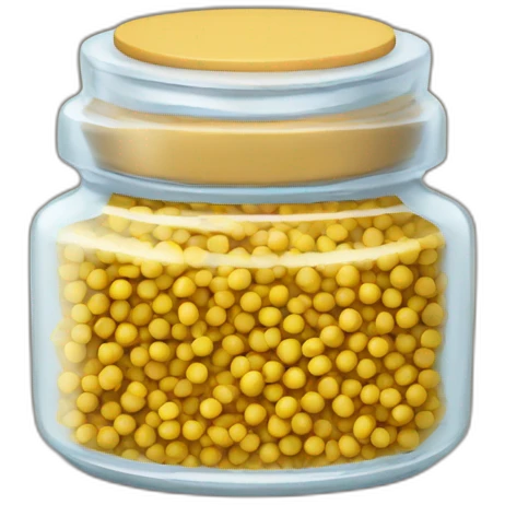 mustard seeds in a short jar emoji