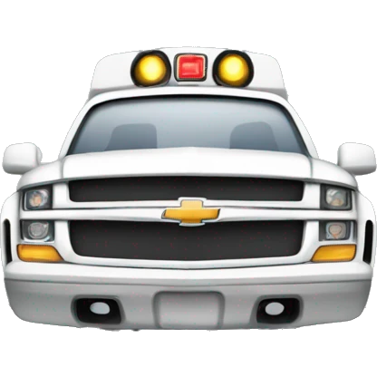 White Chevy monster truck emoji