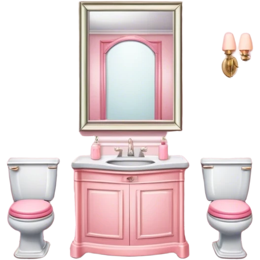 Light pink washroom in vintage glamour style emoji