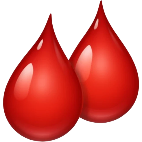 double blood drop emoji