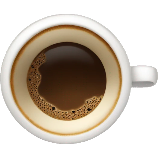 A cup of coffee with coconut emoji