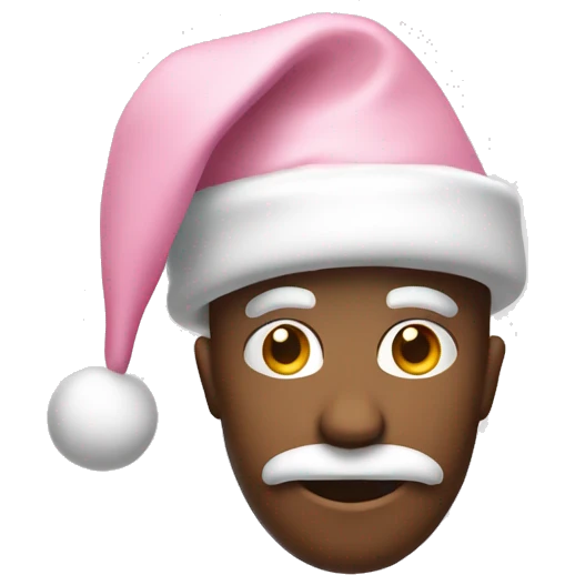 light pink santa hat emoji