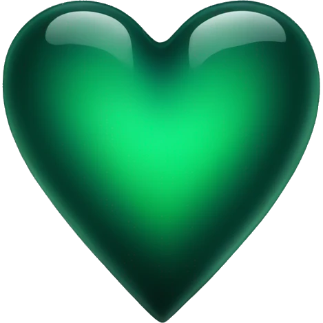 dark green glass heart emoji