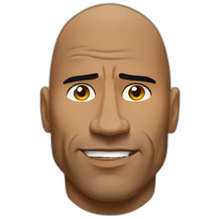The rock qui fronce le sourcil droit emoji
