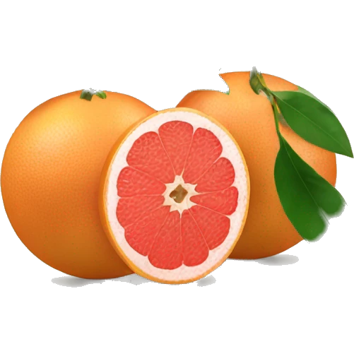Two Grapefruit with leaves emoji