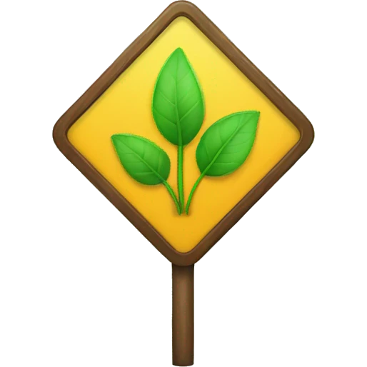 Plant warning sign emoji