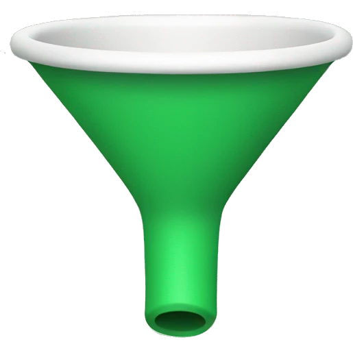 Funnel in green color emoji